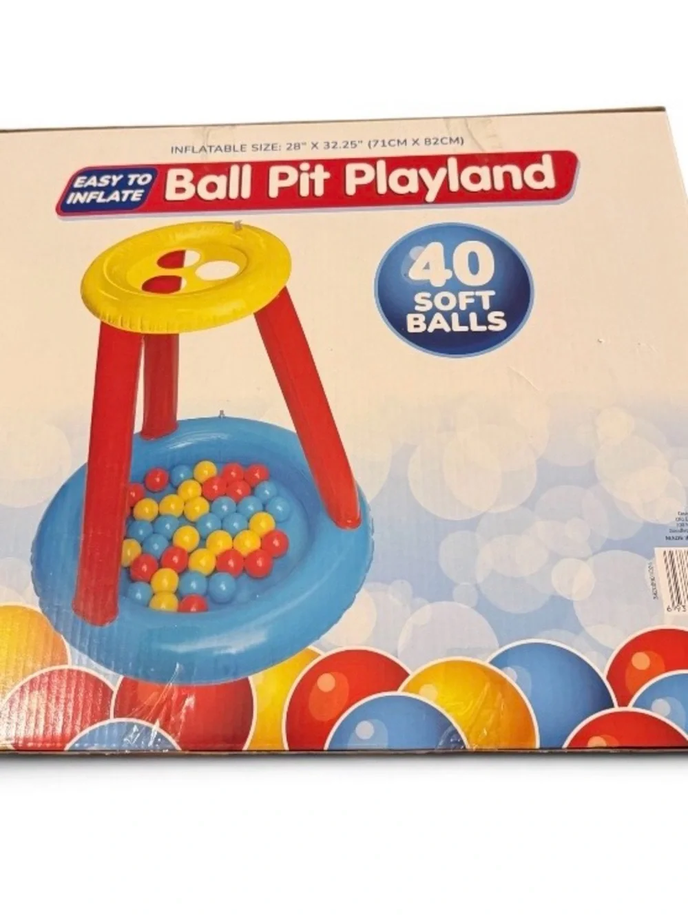 Inflatable Ball Pit Playland ~ 40 Soft Balls~ Activity Center ~ Indoor & Outdoor